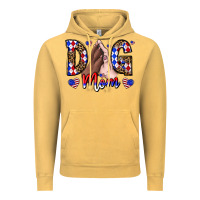 Vintage Mustard America Dog Mama Vintage Hoodie - CowhideDigitalArt