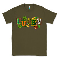 Army Green Western lucky St. Patrick's Day Classic Tee - CowGirlArtShop