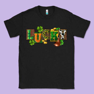 Western Lucky St. Patrick's Day Classic Tee Designed By Cowgirlartshop
