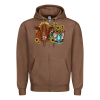 Chestnut sunflower coffee cup red angus gemstone Zipper Hoodie - JahusDesignShop
