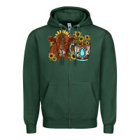 Sports Green sunflower coffee cup red angus gemstone Zipper Hoodie - JahusDesignShop