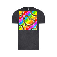 Vintage Black Pride lgbtq leopard heart balloons pattern Vintage Tee - BundleAndBundleShop