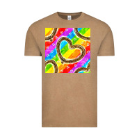 Vintage Coffee Pride lgbtq leopard heart balloons pattern Vintage Tee - BundleAndBundleShop