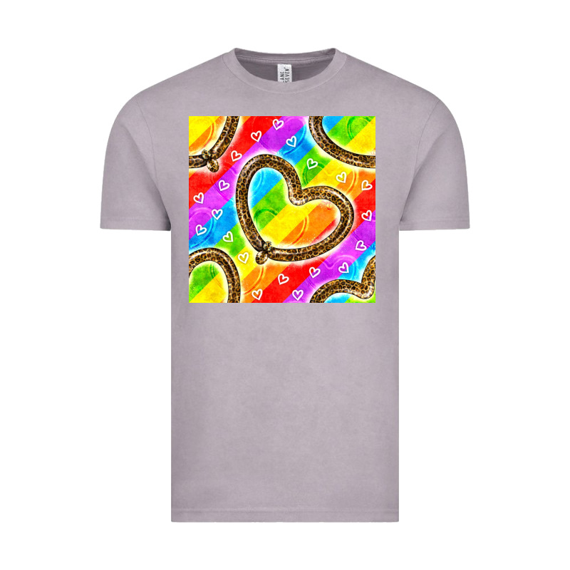 Pride Lgbtq Leopard Heart Balloons Pattern Vintage Tee by BundleAndBundleShop | Teevron