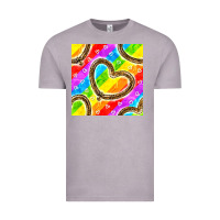 Vintage Zinc Pride lgbtq leopard heart balloons pattern Vintage Tee - BundleAndBundleShop