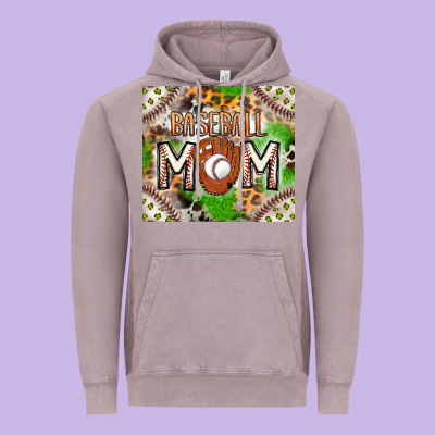 Baseball Mom Vintage Hoodie Designed By Cowhidedigitalart