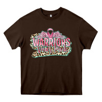 Chocolate Brown warriors wear pink breast cancer Heavy Core Tee - CowGirlArtShop