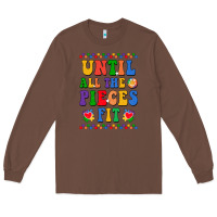 Chestnut Until all the pieces fit Long Sleeve Tee - CowhideDigitalArt
