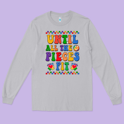 Until All The Pieces Fit Long Sleeve Tee Designed By Cowhidedigitalart