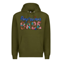 Army Green american babe Premium Hoodie - Artiststas