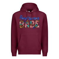 Burgundy american babe Premium Hoodie - Artiststas