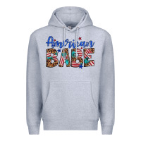 Heather Grey american babe Premium Hoodie - Artiststas