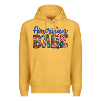 Mustard american babe Premium Hoodie - Artiststas
