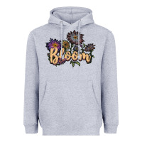 Heather Grey bloom Heavyweight Hoodie - JahusDesignShop