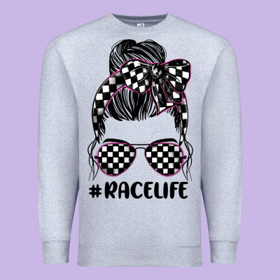 Race Life Premium Sweatshirt Designed By Jahusdesignshop