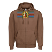 Chestnut lady of Guadalupe  sunflower Zipper Hoodie - JahusDesignShop
