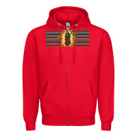 Red lady of Guadalupe  sunflower Zipper Hoodie - JahusDesignShop