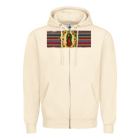 Sandshell lady of Guadalupe  sunflower Zipper Hoodie - JahusDesignShop