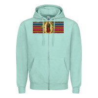 Seafoam lady of Guadalupe  sunflower Zipper Hoodie - JahusDesignShop
