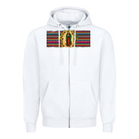 White lady of Guadalupe  sunflower Zipper Hoodie - JahusDesignShop