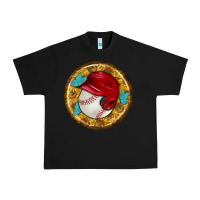 Black baseball with sunflower round earrings Urban Heavy Tee - BundleAndBundleShop