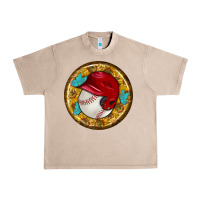 French Oak baseball with sunflower round earrings Urban Heavy Tee - BundleAndBundleShop