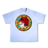 Grape Ice baseball with sunflower round earrings Urban Heavy Tee - BundleAndBundleShop