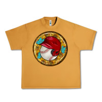 Peanut Butter baseball with sunflower round earrings Urban Heavy Tee - BundleAndBundleShop
