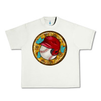 Pistachio baseball with sunflower round earrings Urban Heavy Tee - BundleAndBundleShop