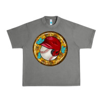 Tornado baseball with sunflower round earrings Urban Heavy Tee - BundleAndBundleShop