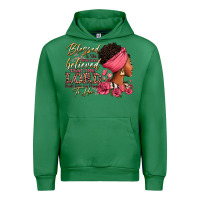 Emerald Blessed is she who has believed afro woman Urban Hoodie - RanaPortraitStore