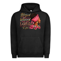 Pigment Black Blessed is she who has believed afro woman Urban Hoodie - RanaPortraitStore