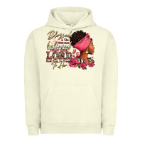 Pigment Pistachio Blessed is she who has believed afro woman Urban Hoodie - RanaPortraitStore