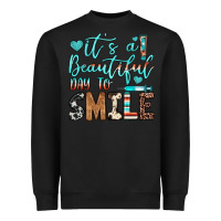 Black it’s a beautiful day to smile Heavyweight Sweatshirt - JahusDesignShop