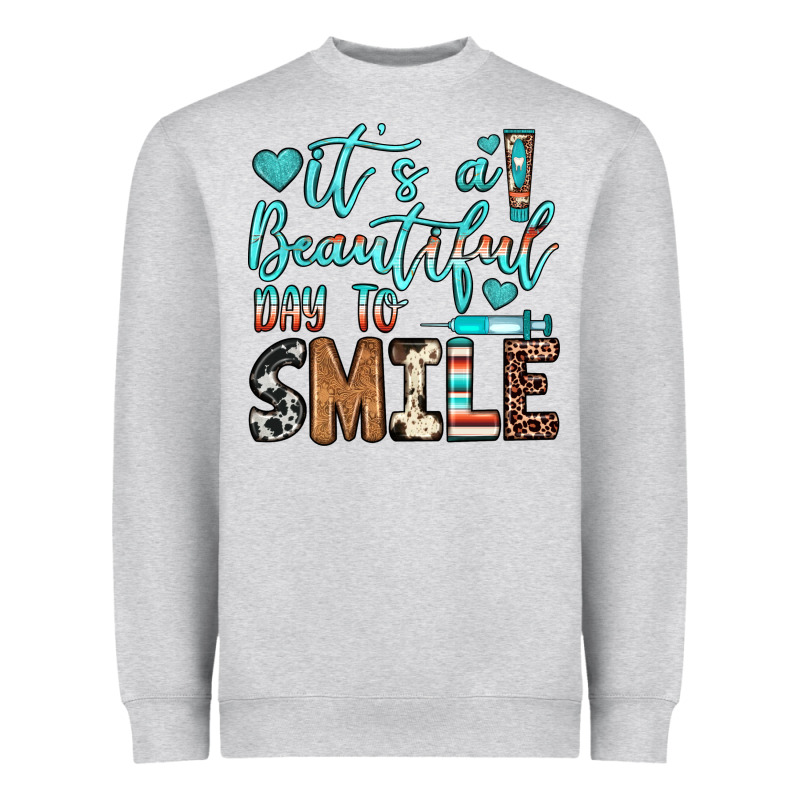 It’s A Beautiful Day To Smile Heavyweight Sweatshirt by JahusDesignShop | Teevron