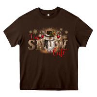 Chocolate Brown im snow cute Heavy Core Tee - CowGirlArtShop