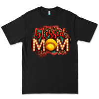 Black blessed softball mom lightbulb letters Premium Tee - OliviaCreatesArt