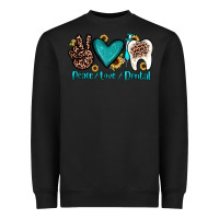 Black peace love dental Heavyweight Sweatshirt - JahusDesignShop