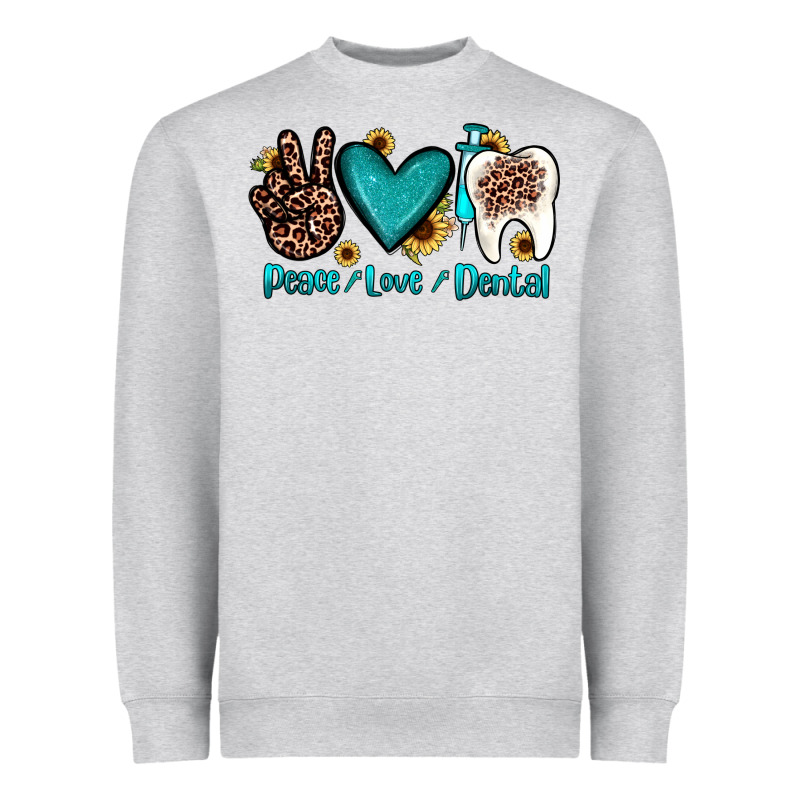 Peace Love Dental Heavyweight Sweatshirt by JahusDesignShop | Teevron