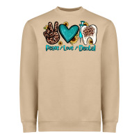 Mushroom peace love dental Heavyweight Sweatshirt - JahusDesignShop