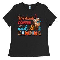 Black weekends coffee and camping frappe coffee Ladies Tee - FaDigitalArtStudio