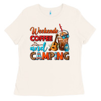 Bone weekends coffee and camping frappe coffee Ladies Tee - FaDigitalArtStudio
