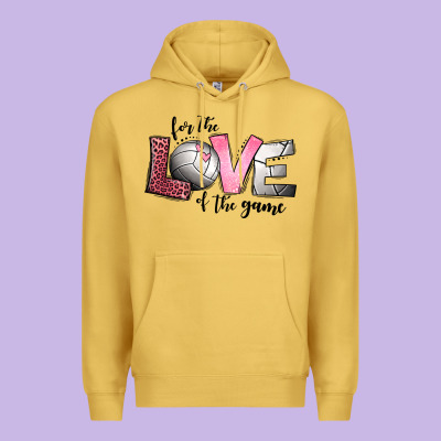 For The Love Of The Game Volleyball Premium Hoodie Designed By Jasminsmagicworld