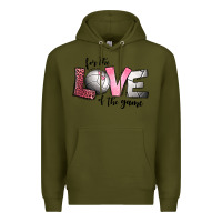 Army Green for the love of the game volleyball Premium Hoodie - Jasminsmagicworld