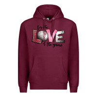 Burgundy for the love of the game volleyball Premium Hoodie - Jasminsmagicworld