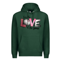 Sports Green for the love of the game volleyball Premium Hoodie - Jasminsmagicworld
