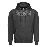 Charcoal Heather grey leopard Zipper Hoodie - JahusDesignShop