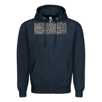 Navy grey leopard Zipper Hoodie - JahusDesignShop