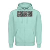Seafoam grey leopard Zipper Hoodie - JahusDesignShop