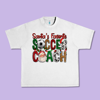 Santa's Favorite Soccer Coach For Christmas Urban Heavy Tee Designed By Fadigitalartstudio